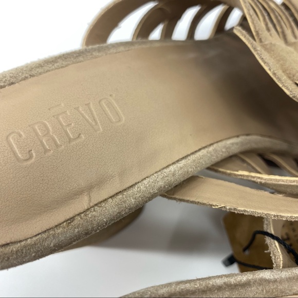 Crevo Hazelle Sandals Tan Suede Block Heel Size 8.5 - Picture 11 of 12